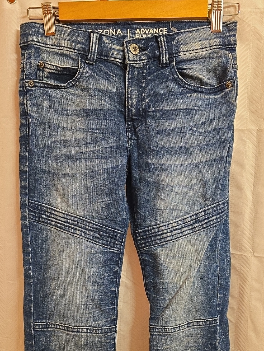 Arizona Jeans Boy's Size 12 Blue Slim Fit Adjustable Waist Advance Flex 360°